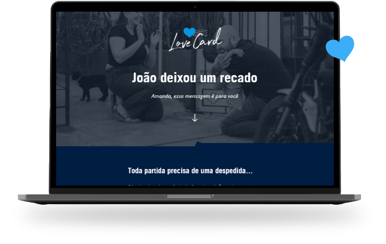 Love Card no computador